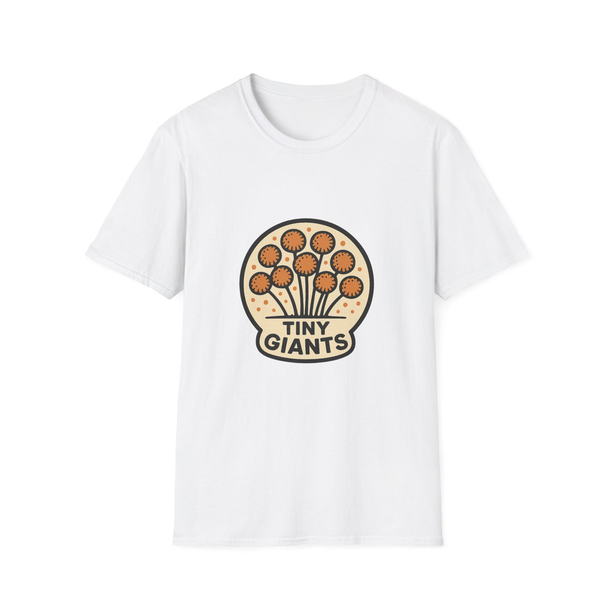 Tiny Giants Mushroom T-Shirt — Vintage Psychedelic Fungi Graphic Tee