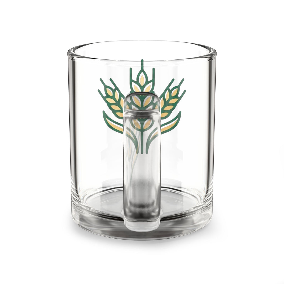 Virgo Glass Mug Wheat Stalk 10oz Glass Mug – Rustic Farmhouse Coffee Cup