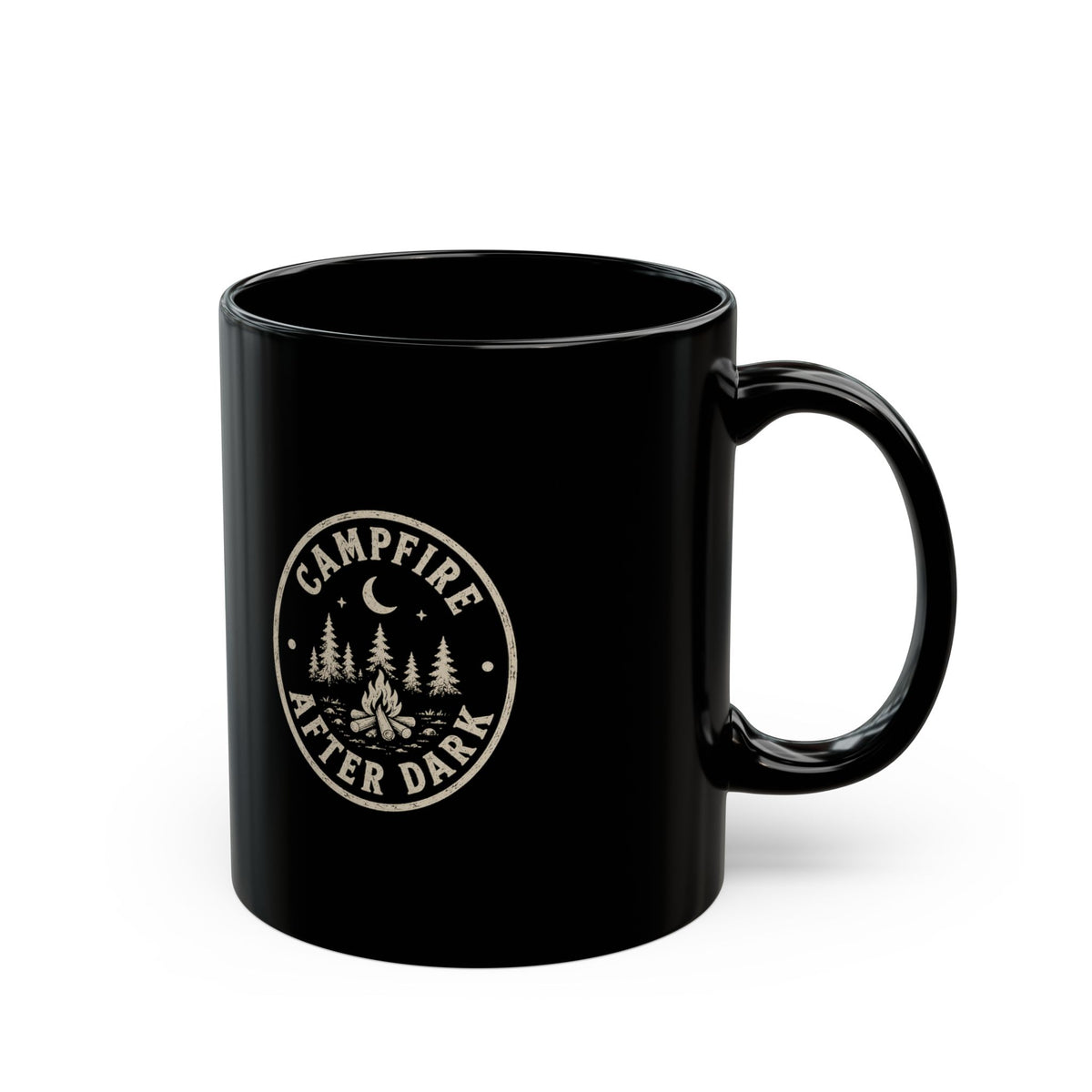 Milo Bailey Dog Dad Mom Campfire After Dark Black Mug – Outdoor Camping Coffee Cup