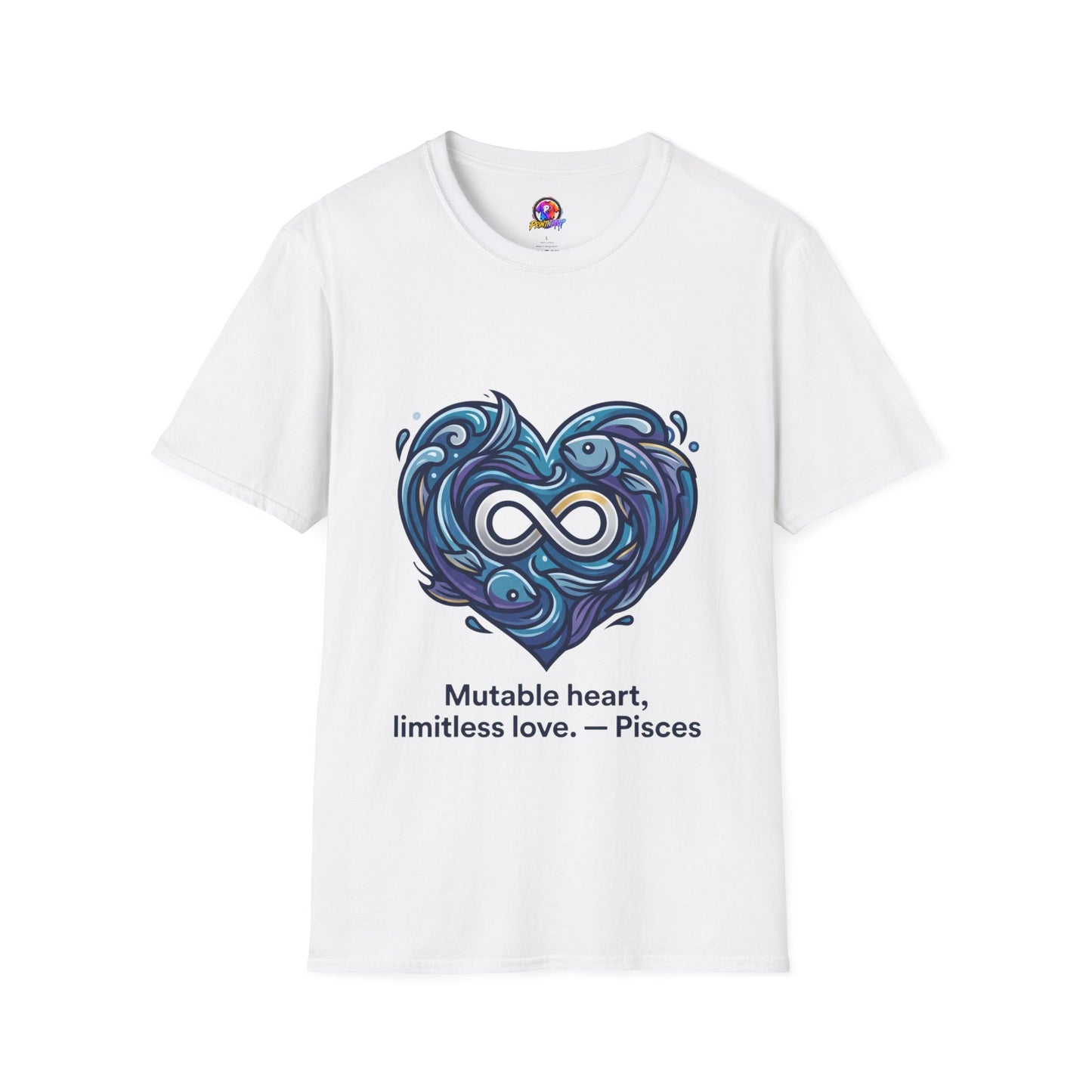 Pisces Infinity Heart T‑Shirt — Zodiac Ocean Love Tee