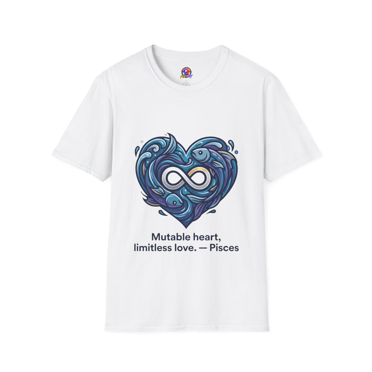 Pisces Infinity Heart T‑Shirt — Zodiac Ocean Love Tee