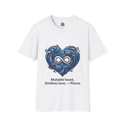 Pisces Infinity Heart T‑Shirt — Zodiac Ocean Love Tee