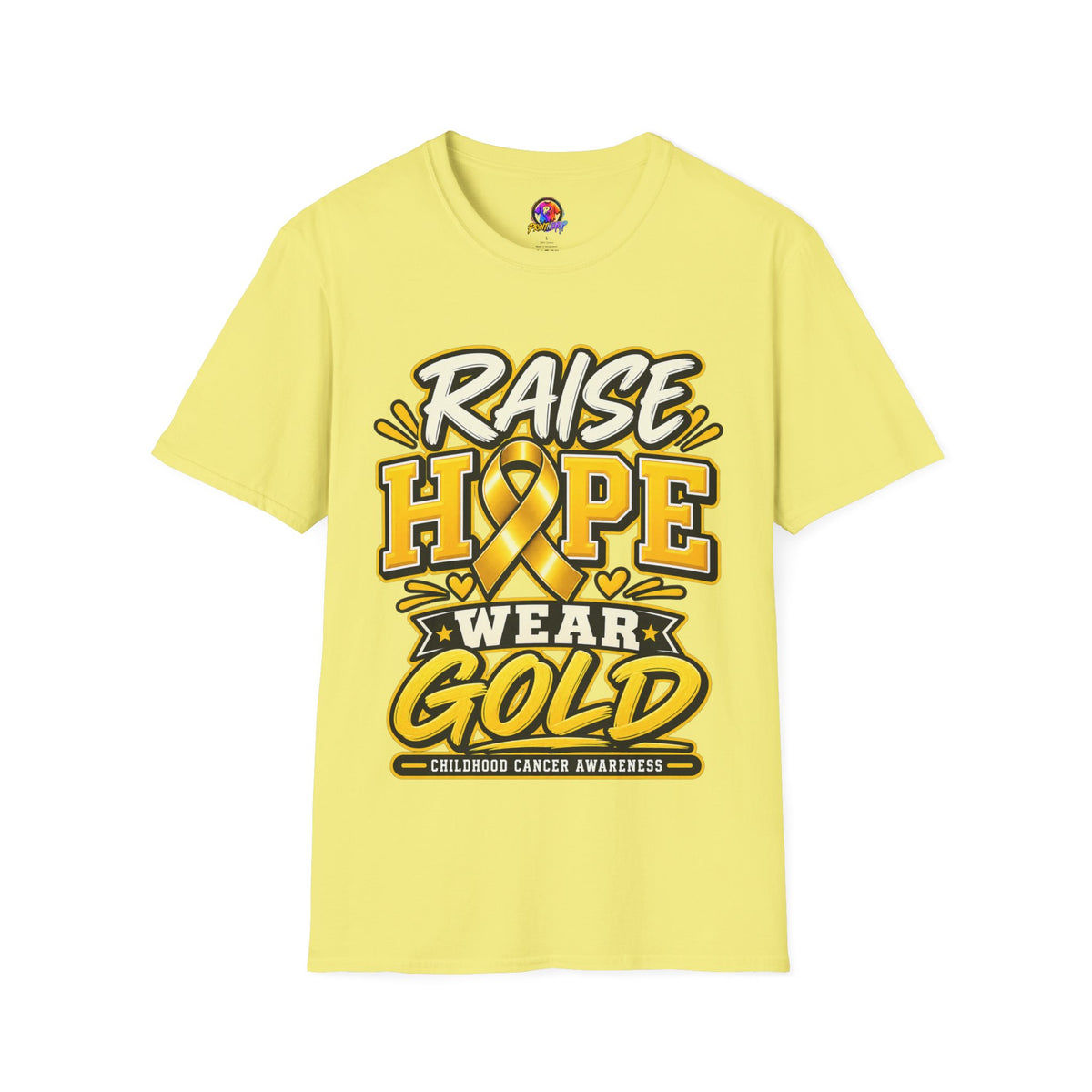 Raise Hope Wear Gold T-Shirt — Childhood Cancer Awareness