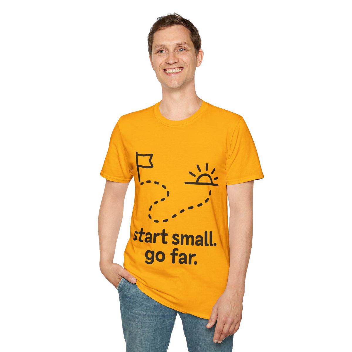 Start Small Go Far Minimalist Trail T-Shirt, Inspirational Hiking Path Graphic Tee - Trending Now - September 2026