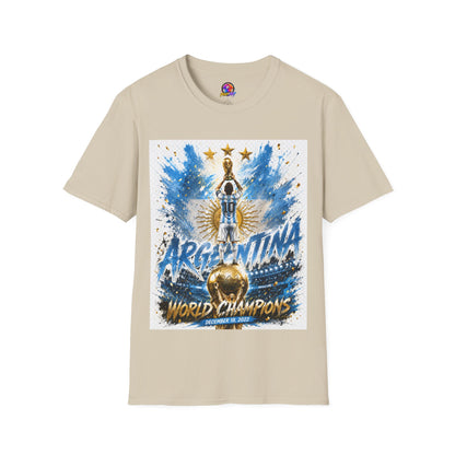 Argentina World Champions T‑Shirt — Soccer World Cup 3 Stars Tribute