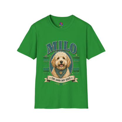 Dog Lover T-Shirt — "MILO" Personalized Pet Portrait Tee