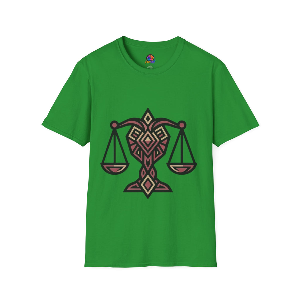 Libra Scales T-Shirt — Geometric Zodiac Libra Tee