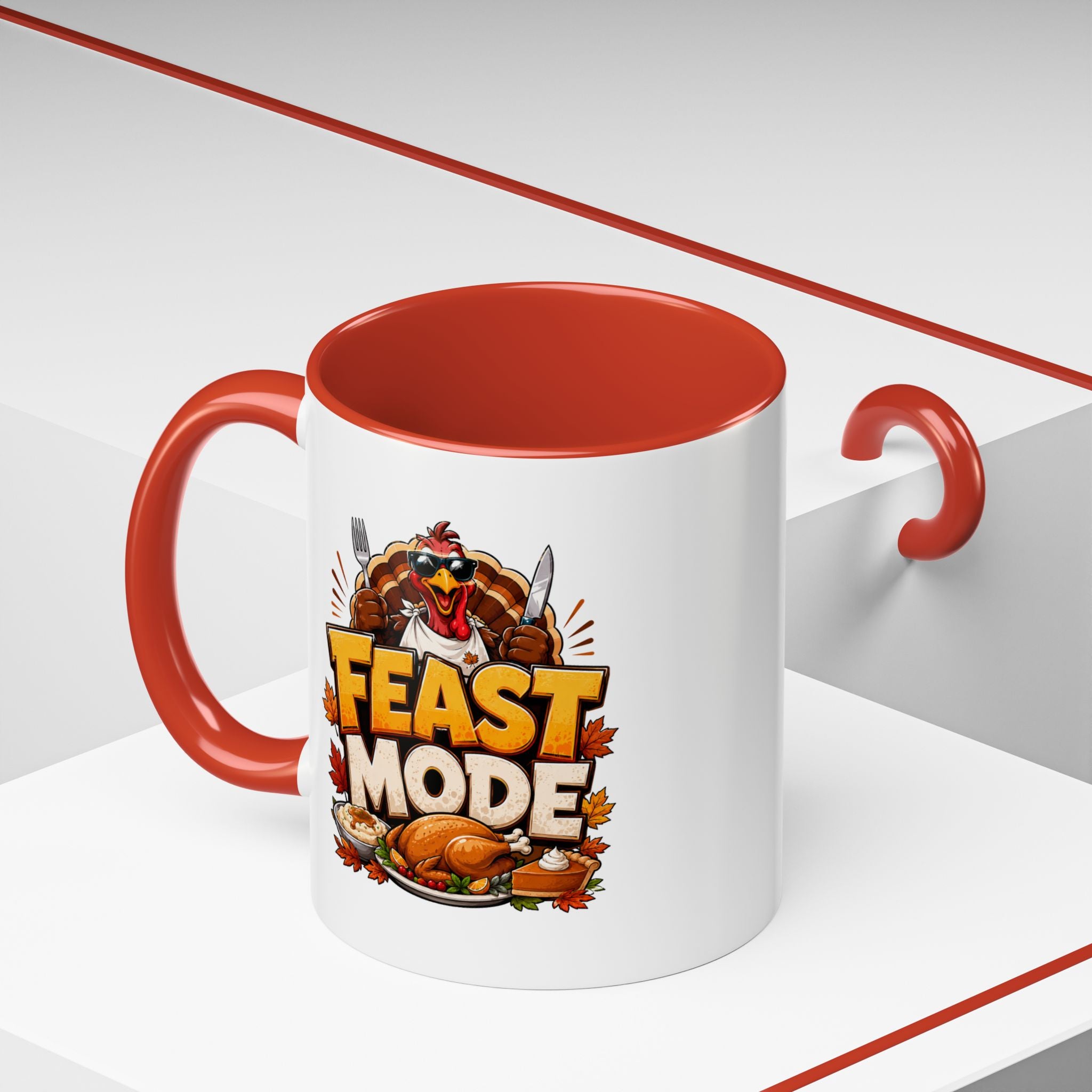 Thanksgiving Mug Feast Mode Coffee Mug — Thanksgiving Turkey Holiday Mug