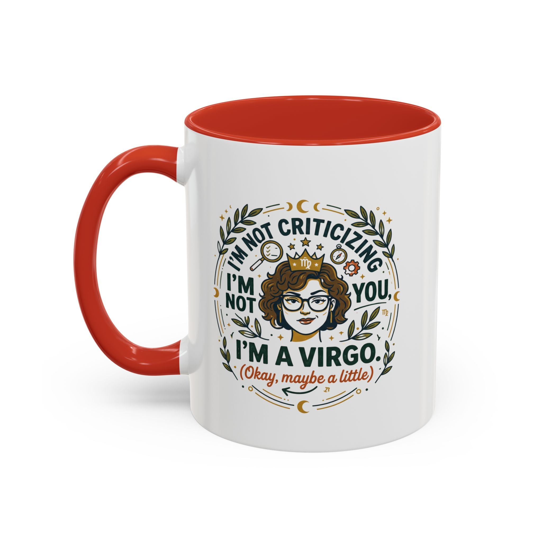 Virgo Coffee Mug - "I'm Not Criticizing, I'm a Virgo" Accent Ceramic Mug (11/15oz)