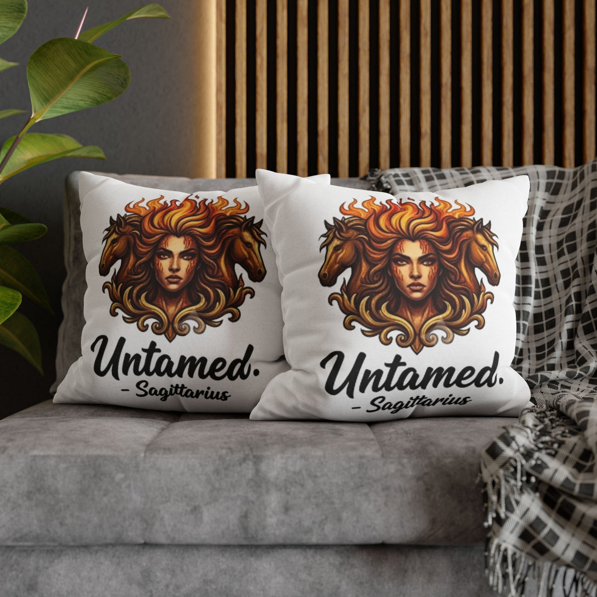 Sagittarius 'Untamed' Decorative Pillowcase – Astrology Zodiac Home Accent