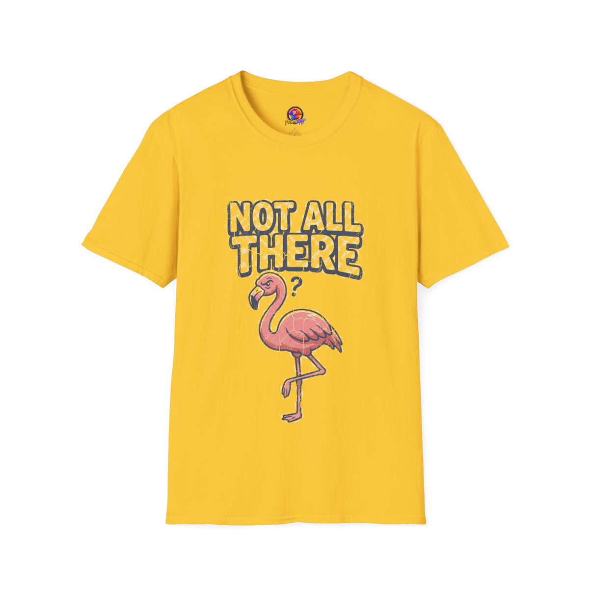 Funny And Witty Not All There Flamingo T-Shirt — Funny Quirky Graphic Tee