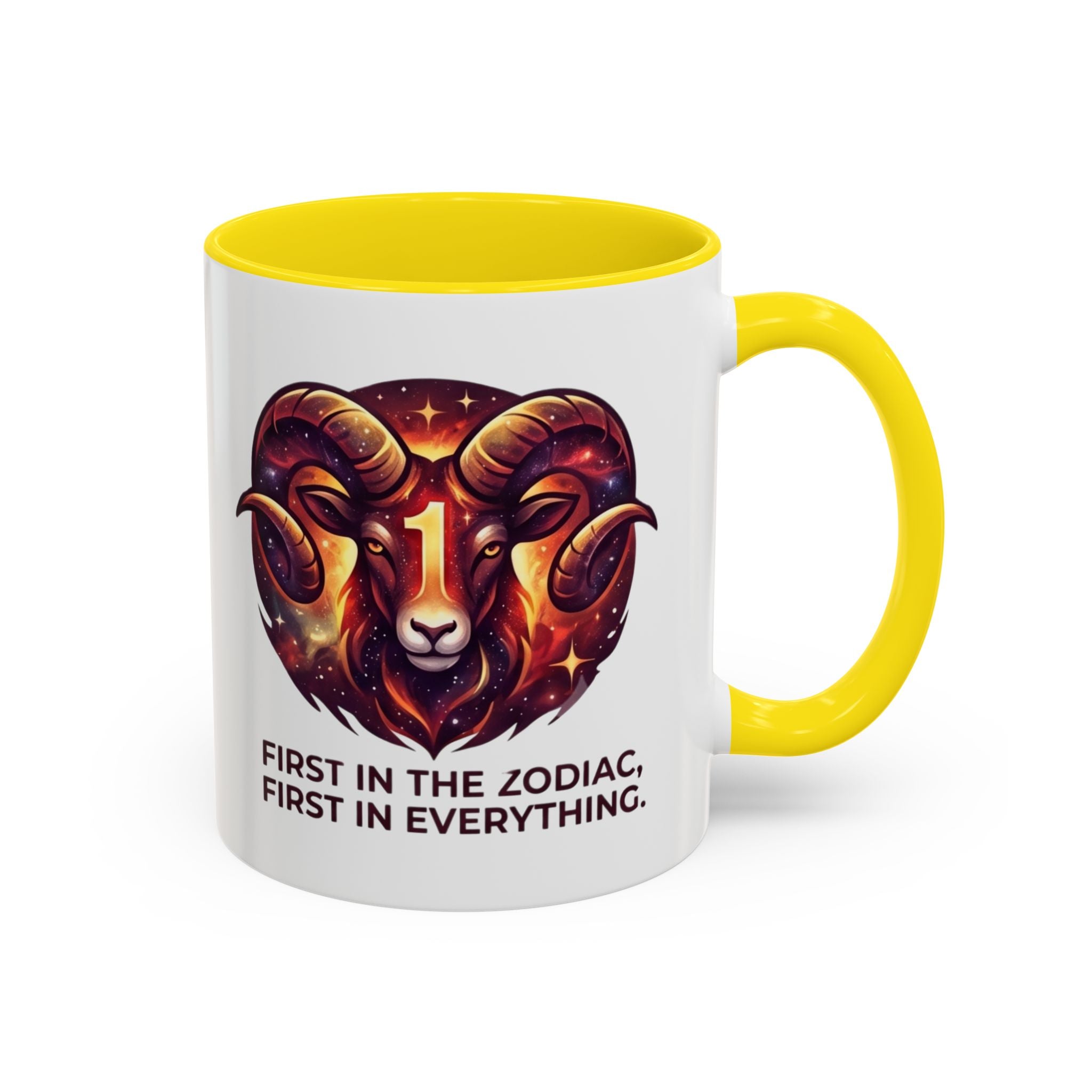 Aries Zodiac Coffee Mug — "First in the Zodiac, First in Everything" Accent Mug