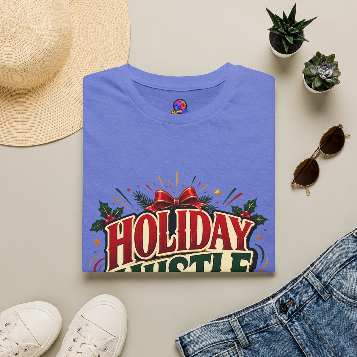 Holiday Hustle Club T-Shirt — Funny Christmas Graphic Tee