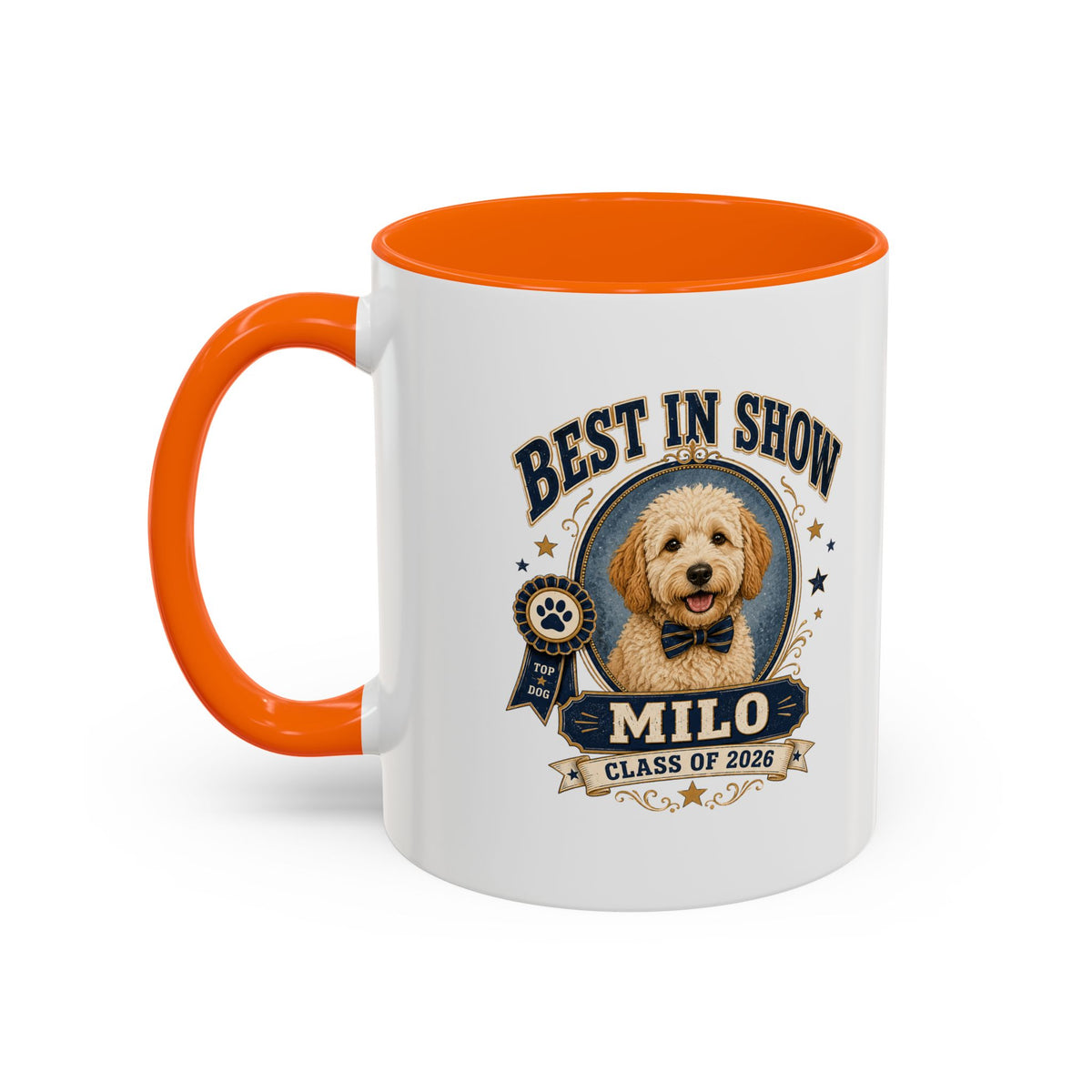 Milo Bailey Dog Dad Mom Best in Show Milo Dog Coffee Mug — Class of 2026 Accent Mug