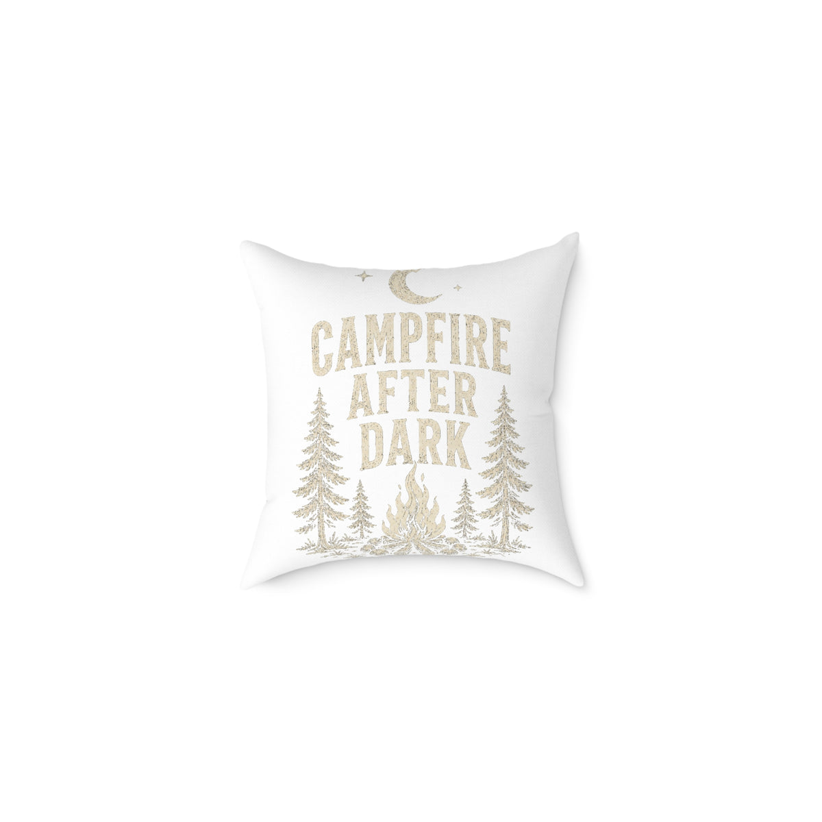 Campfire After Dark Throw Pillow Milo Bailey Dog Dad Mom — Outdoor Cabin Decor