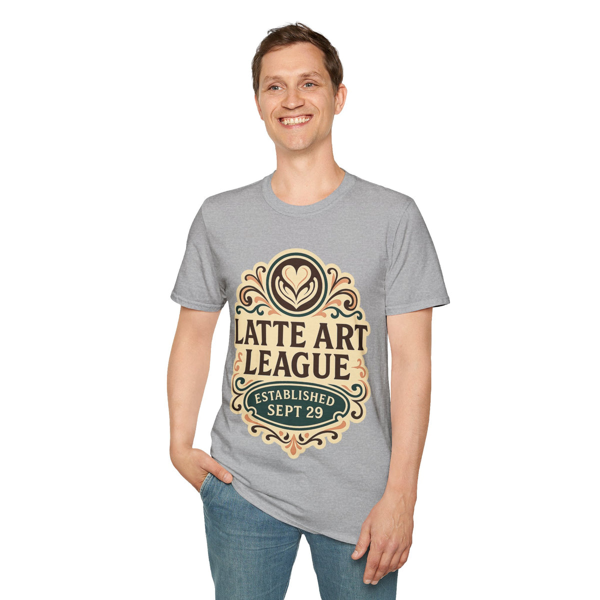Latte Art League Serving Rituals National Coffee Day Crest T-Shirt - Trending Now - September 2026