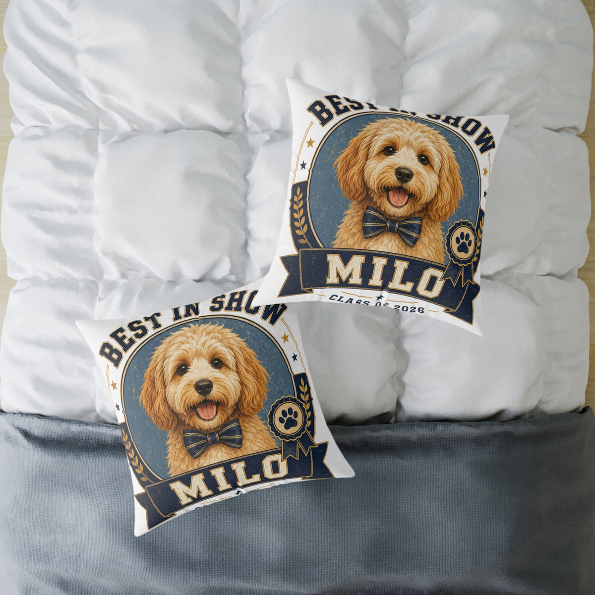 Best in Show Personalized Dog Pillow — Milo Bailey Dog Dad Mom  Milo Custom Pet Throw Pillow