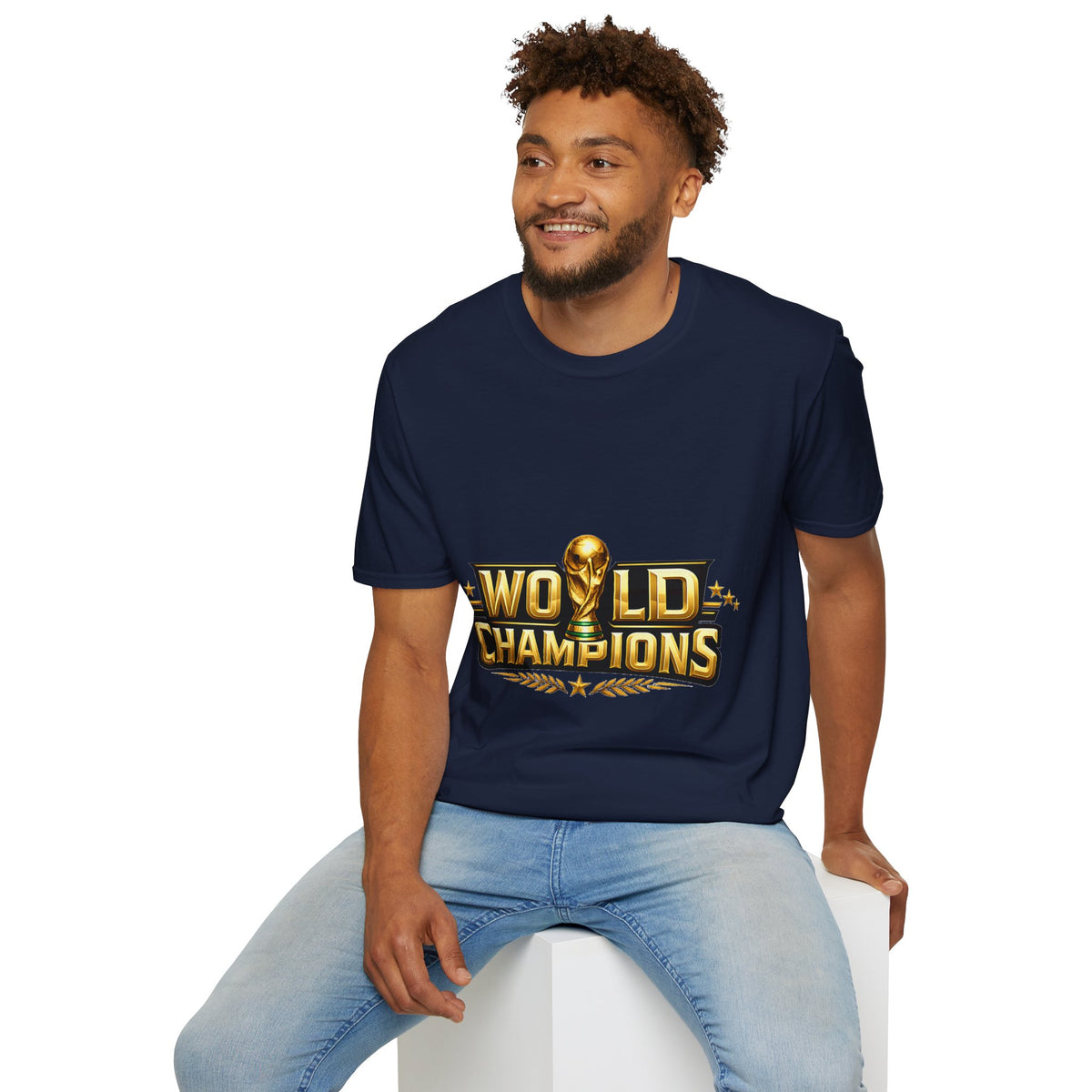 World Champions T-Shirt — Gold Trophy Sports Tee