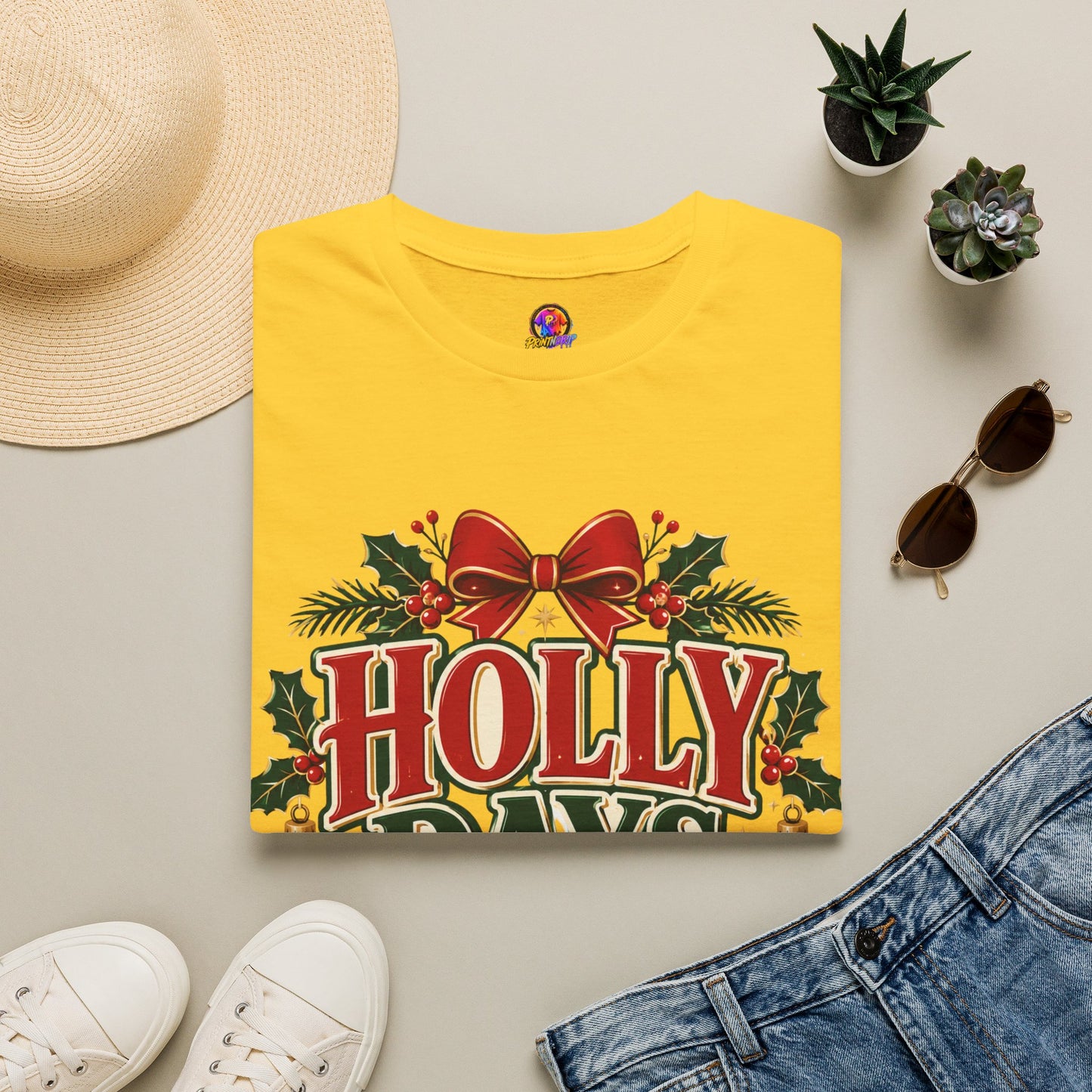 Holly Days Family Club T‑Shirt — Festive Christmas Holiday Tee