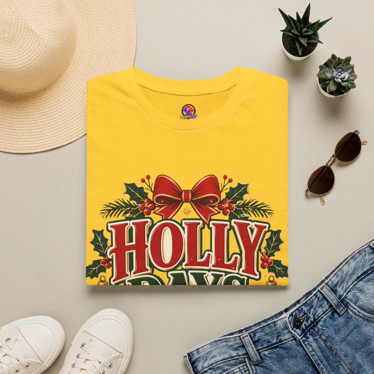 Holly Days Family Club T‑Shirt — Festive Christmas Holiday Tee