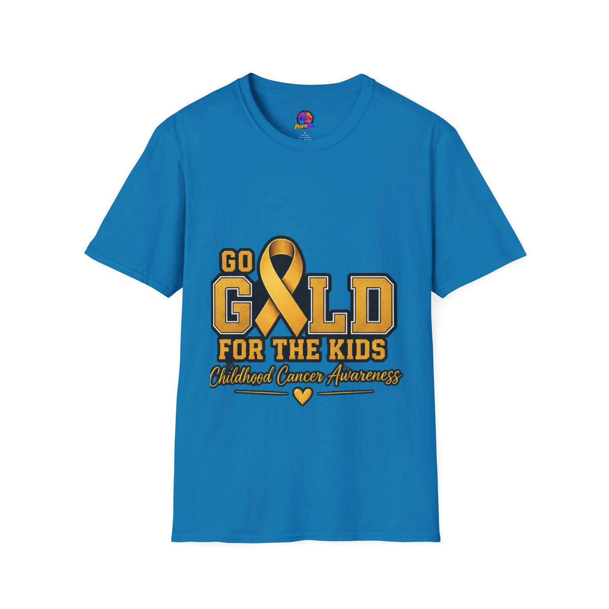 Go Gold For The Kids T-Shirt — Childhood Cancer Awareness Ribbon Tee