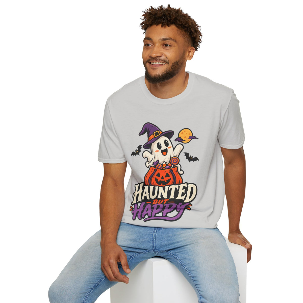 Haunted But Happy Halloween T-Shirt