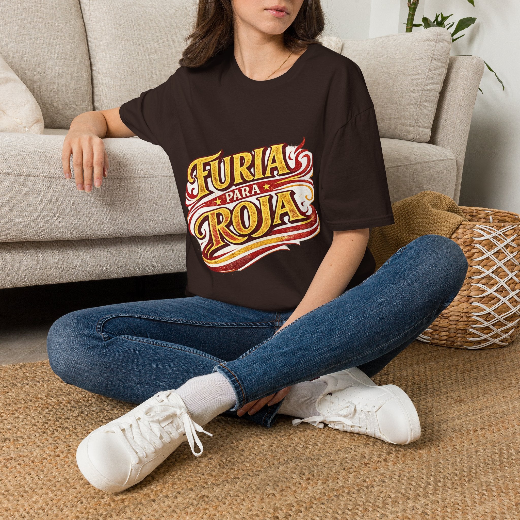 Spain Furia Para Roja T-Shirt — Vintage Flame Spanish Pride Soccer Tee