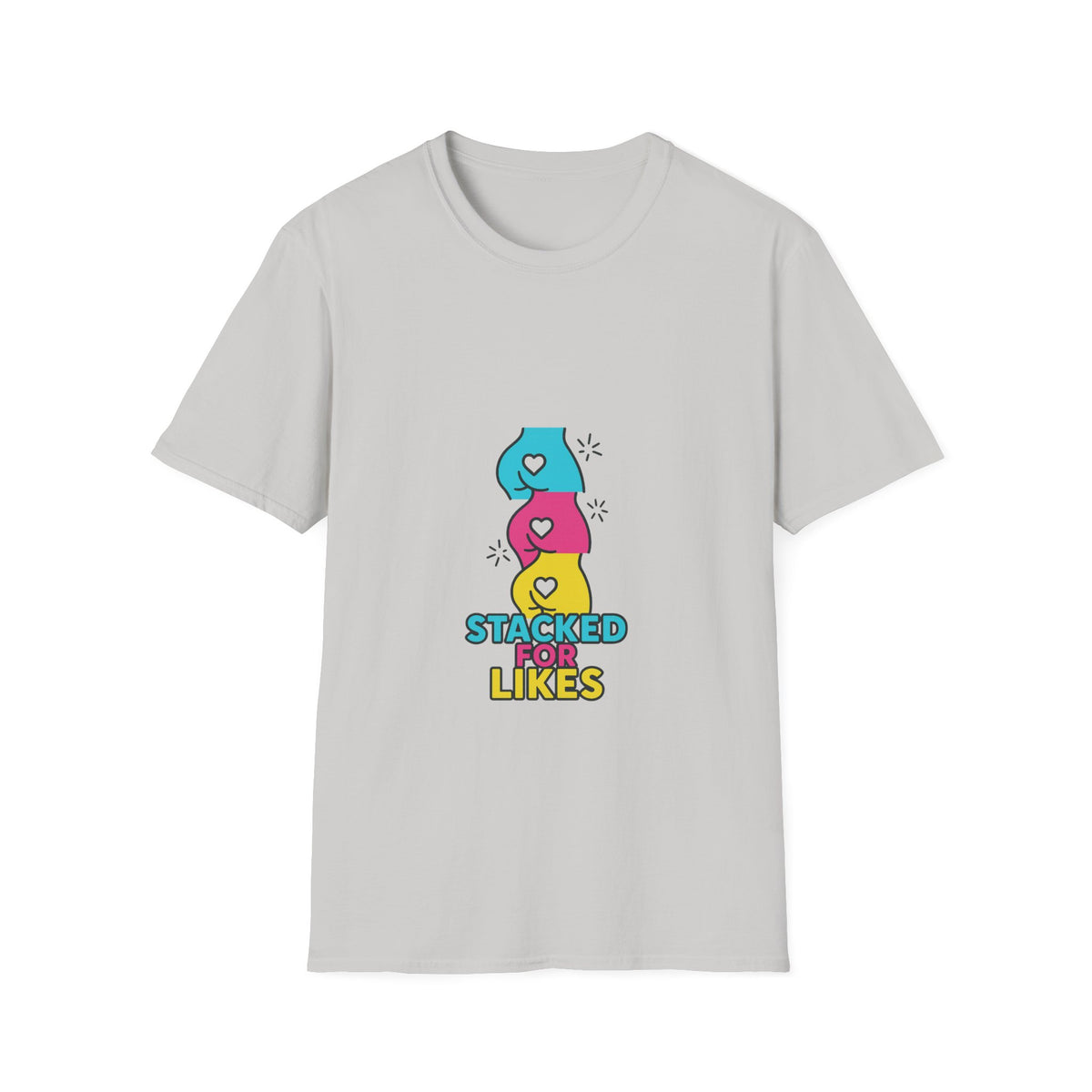 Stacked Likes T-Shirt — Cute Colorful Social Media Hearts Graphic Tee - Trending Now - October 2026