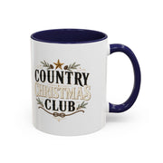 Christmas Country Christmas Club Accent Coffee Mug — Festive Rustic Holiday Coffee Cup