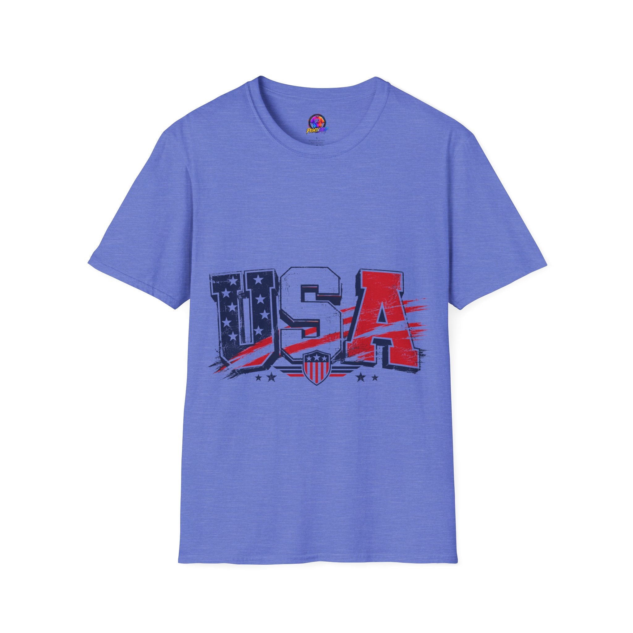 USA Flag Graphic T-Shirt — Patriotic Red White & Blue Tee