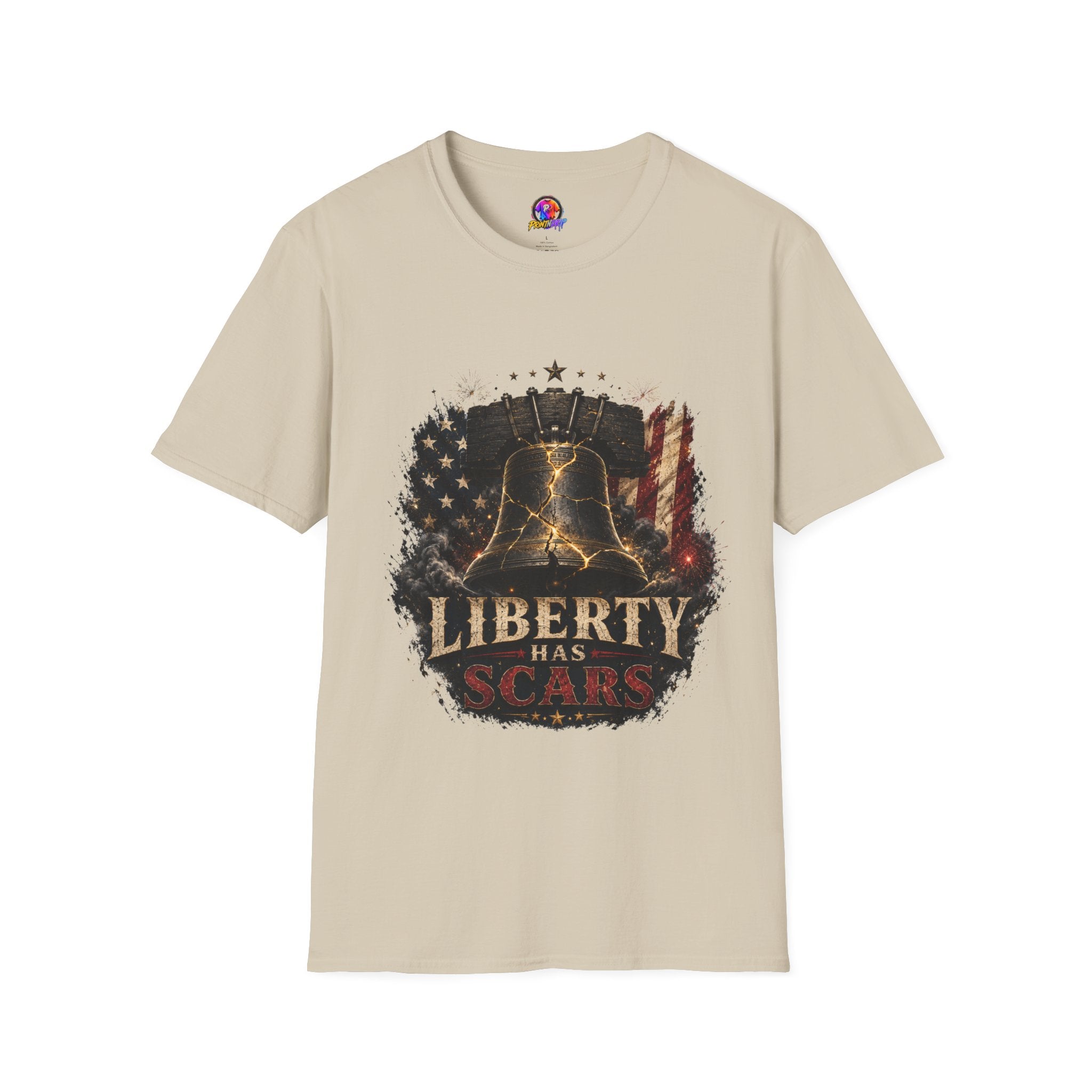 Liberty Has Scars T-Shirt — Vintage Liberty Bell Patriotic Tee