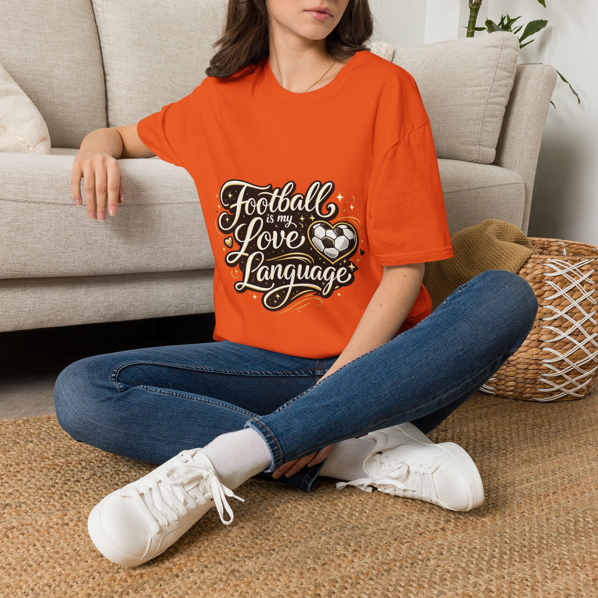 Women's/Unisex Soccer Fan Shirt Football Is My Love Language Tee —