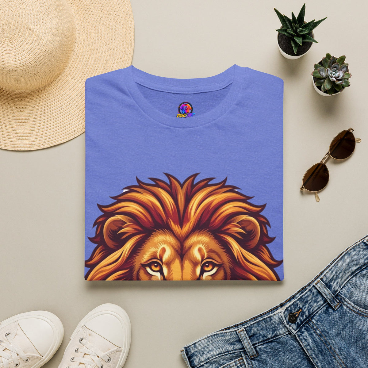 Leo Zodiac Lion Face T-Shirt — Majestic Lion Head Graphic Tee