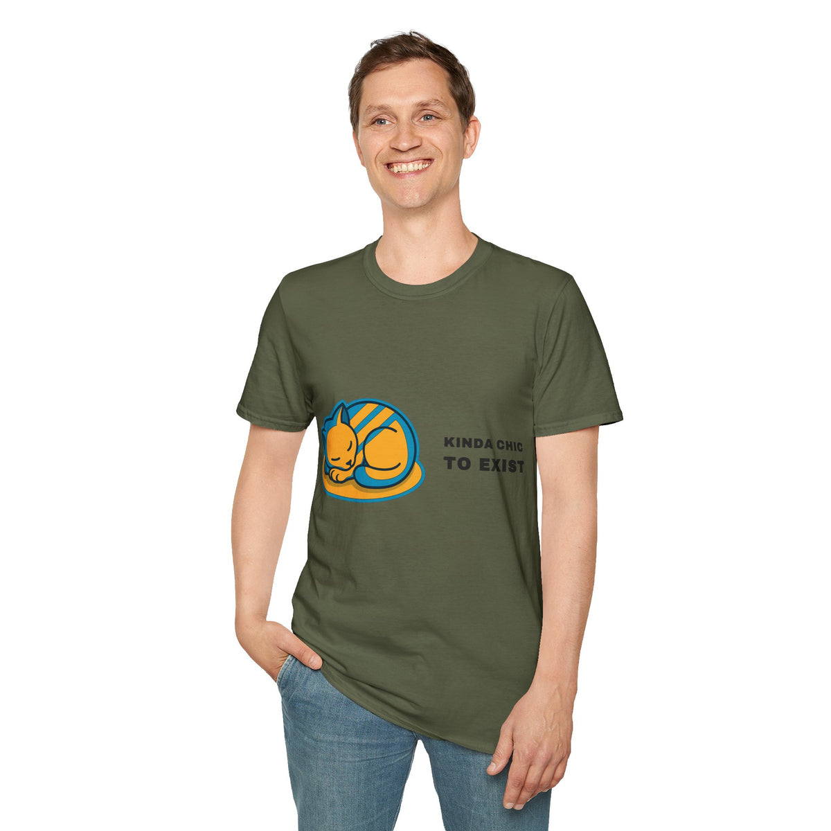 Cat Nap T‑Shirt - 'Kinda Okay To Exist' Cute Sleeping Cat Graphic Tee - Trending Now - September 2026