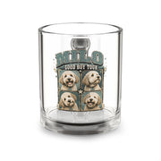 Milo "Good Boy Tour" 10oz Glass Mug — Cute Dog Portrait Coffee Cup Milo Bailey Dog Dad Mom  Glass Mug 10 oz