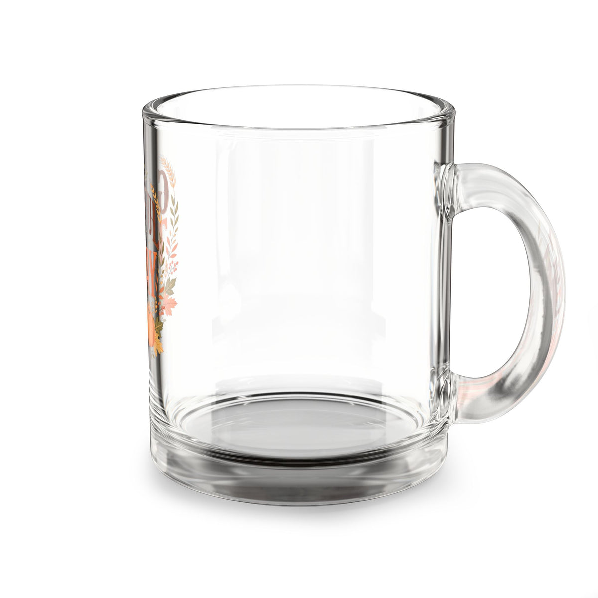 Glass Mug — "Grateful for Today" Thanksgiving Pumpkin Fall Coffee Mug