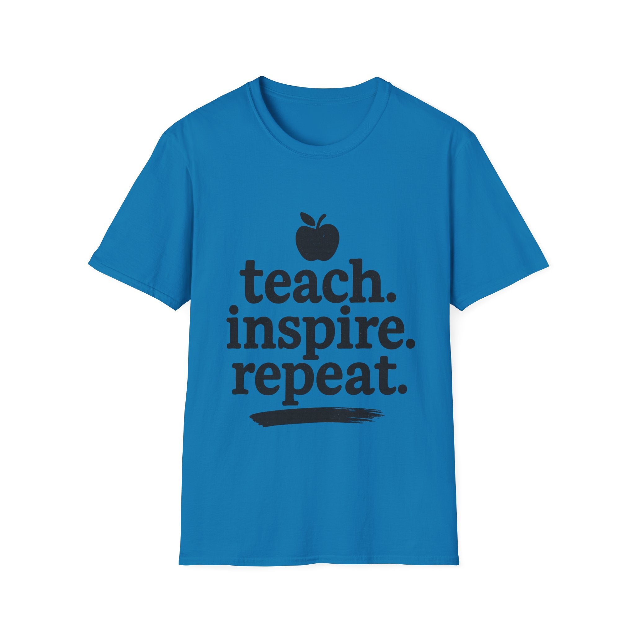 Teach. Inspire. Repeat. T‑Shirt — Teacher Apple Graphic Tee - Trending Now - August 2026 Trends - Everyday T-Shirt