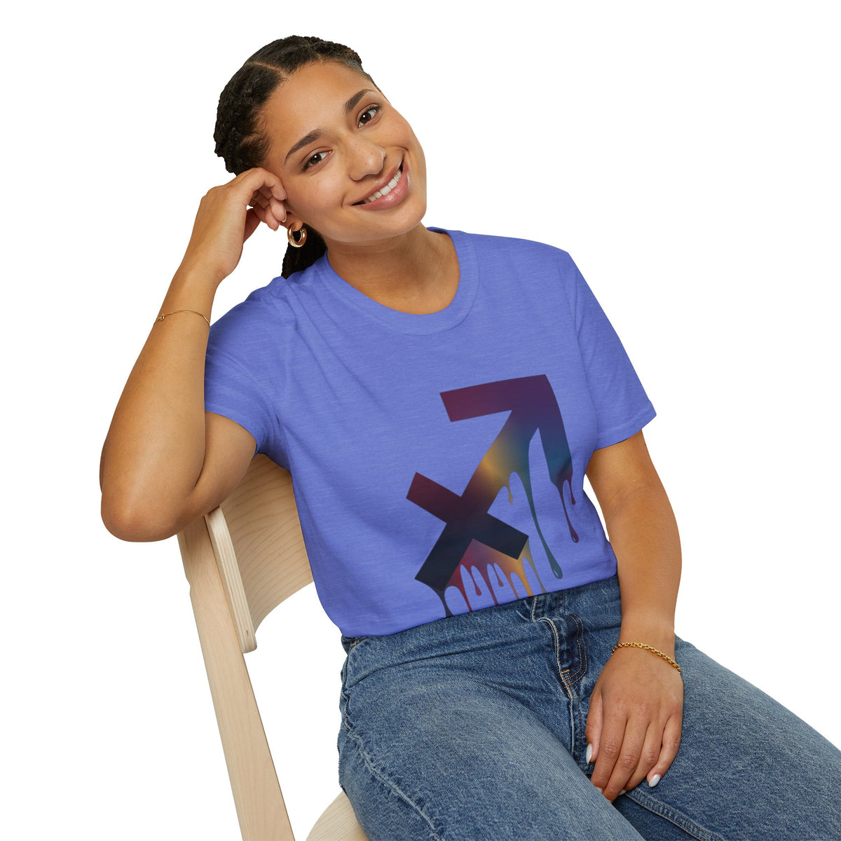 Sagittarius Drip T-Shirt — Gradient Astrological Arrow Tee