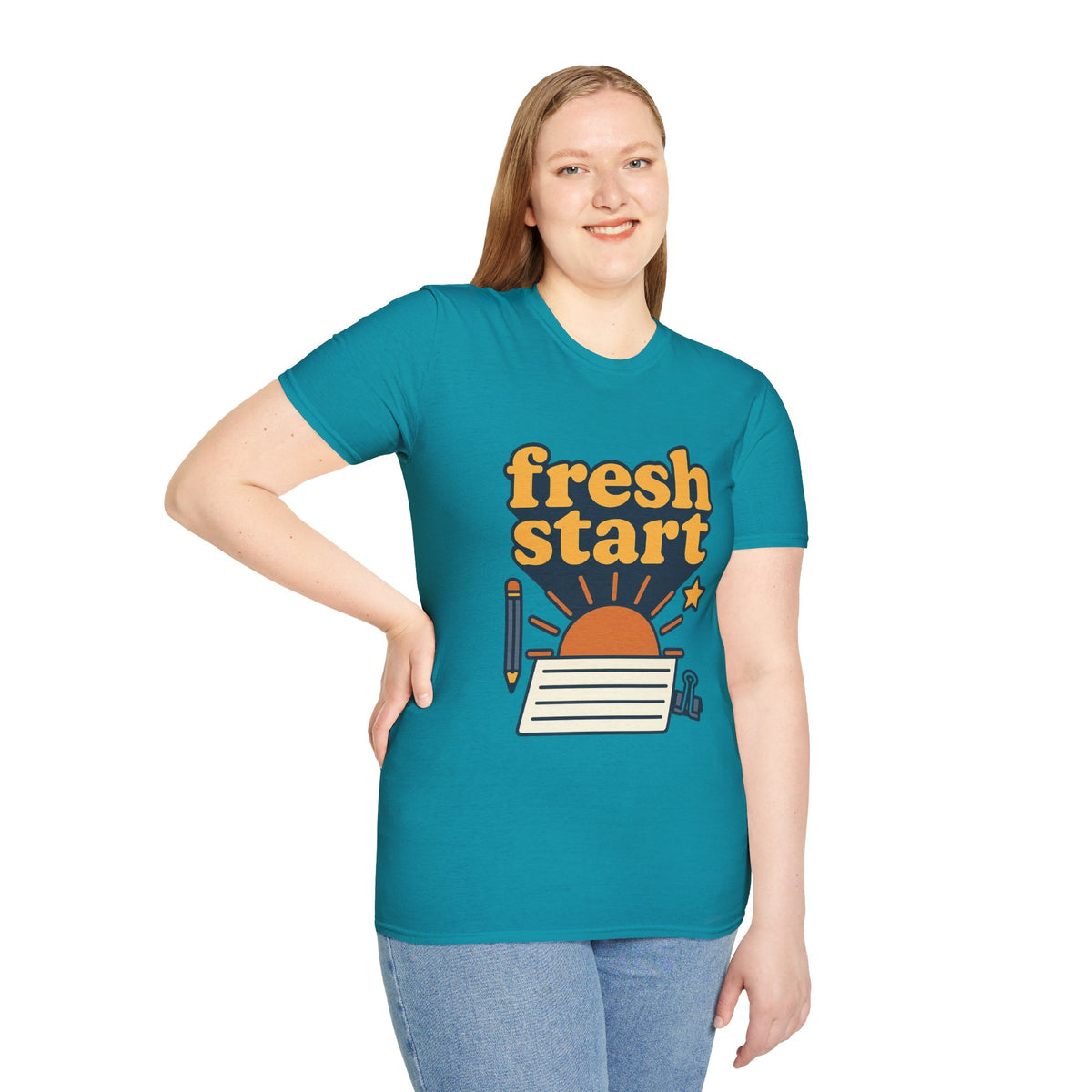 Fresh Start T-Shirt – Retro Sunrise Graphic  - Trending Now - August 2026