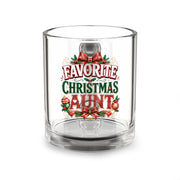 Christmas Glass Mug 10 oz Favorite Christmas Aunt Glass Mug — Festive 10oz Holiday Coffee Cup