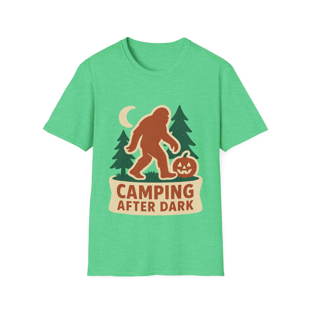 Camping After Dark T‑Shirt — Retro Bigfoot Camp Graphic Tee - Trending Now - August 2026