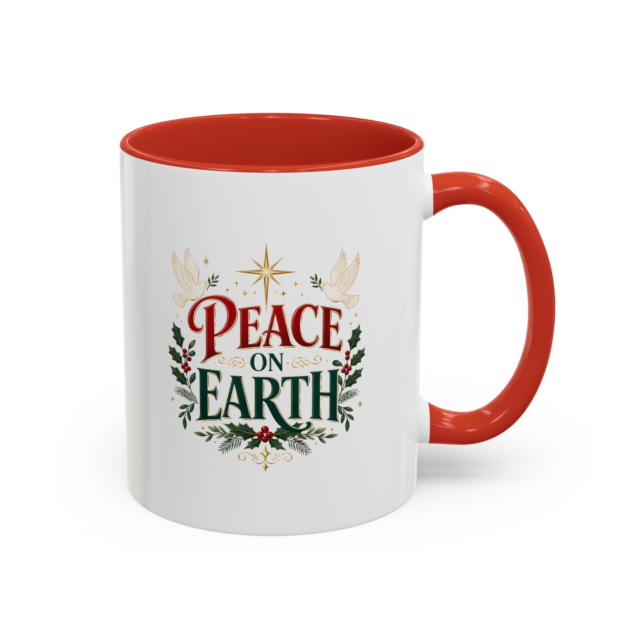 Peace on Earth Coffee Mug — Holiday Christmas Accent Mug
