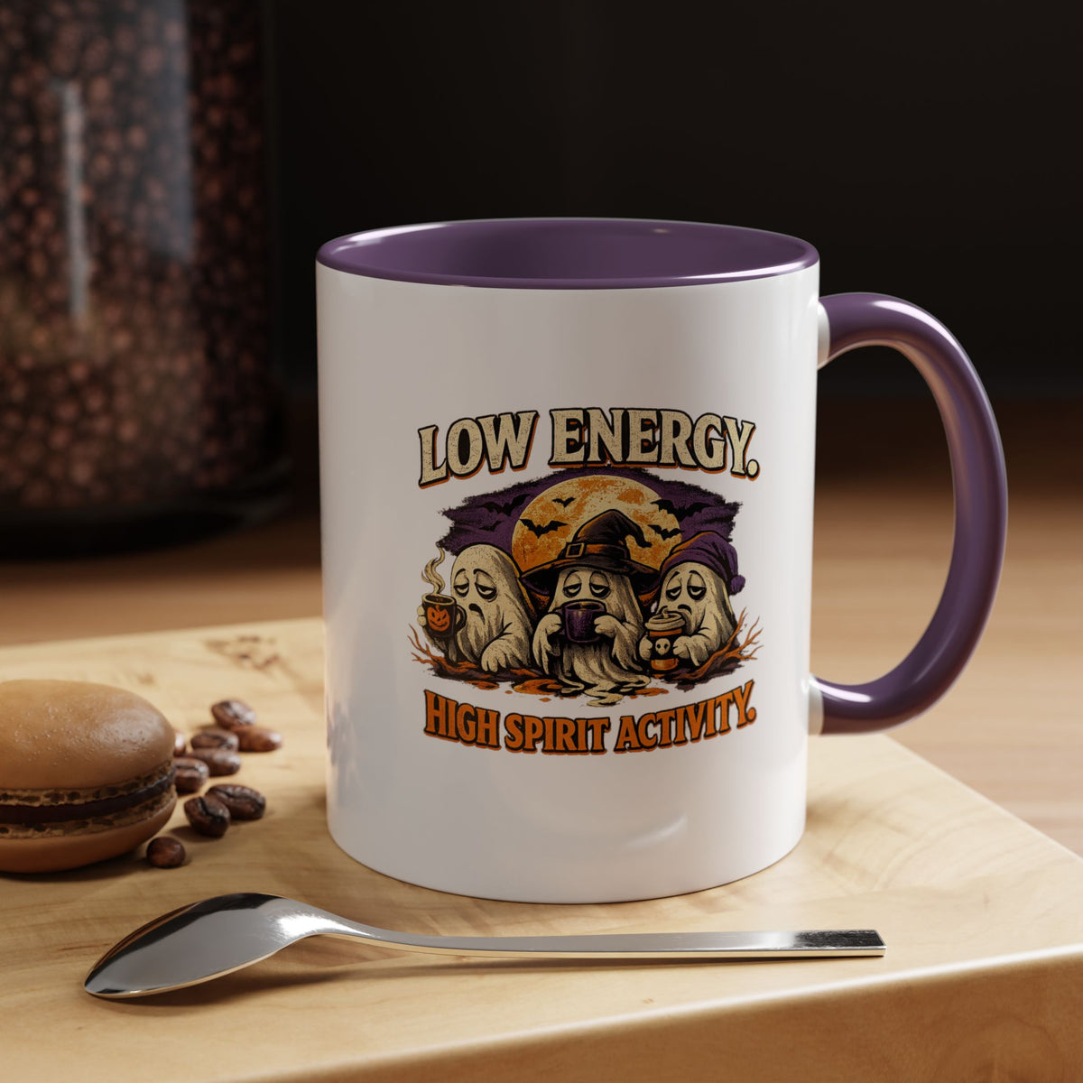 Halloween  Low Energy High Spirit  Accent Coffee Mug