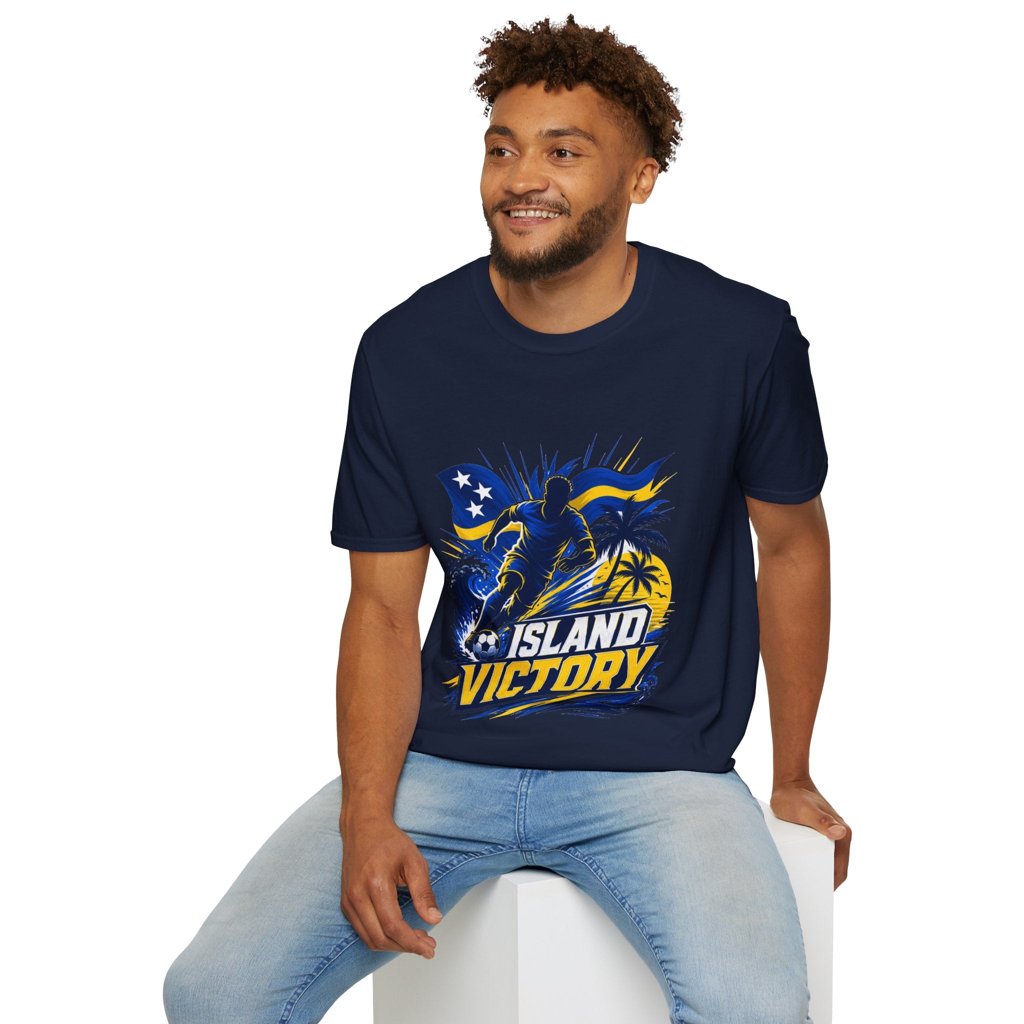 Curacao Island Victory T-Shirt — Tropical Surf Soccer Graphic Tee