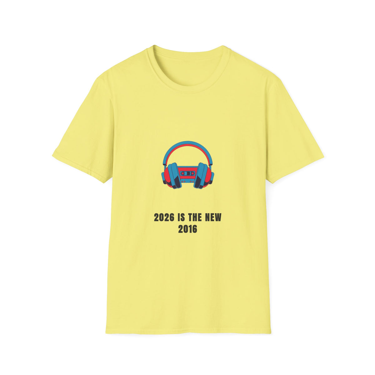 Headphones Graphic T-Shirt — '2023 Is The New 2016' Retro Audio Tee - Trending Now - September 2026
