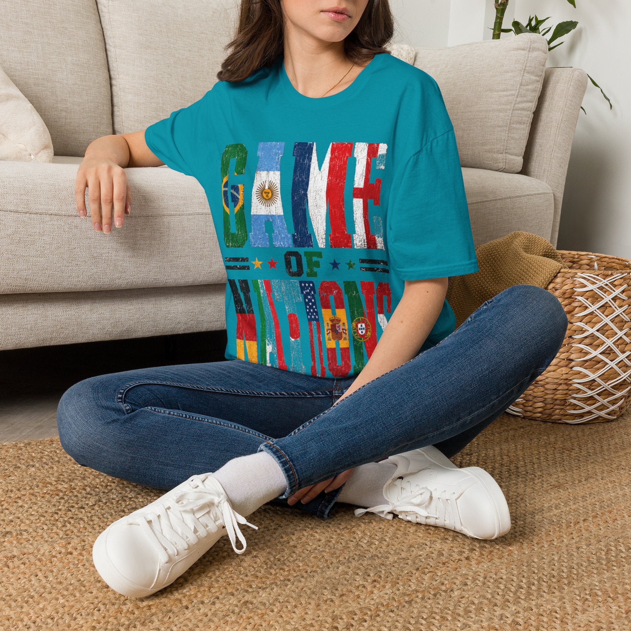 FIFA World Cup 2026 T-Shirt — 'Game of Nations' Vintage Flag Soccer Graphic Tee