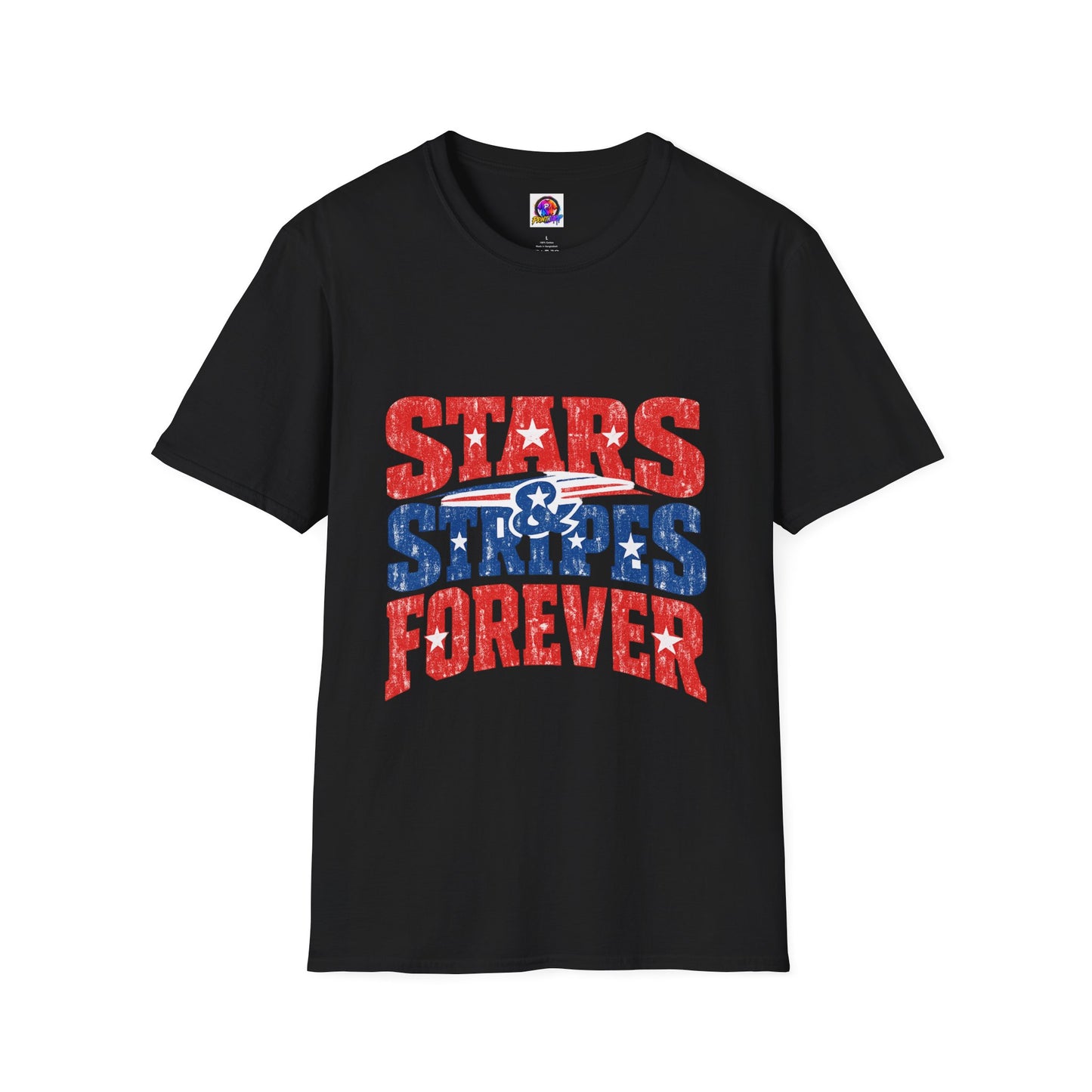 USA Stars & Stripes Forever T-Shirt — Patriotic Red White Blue Graphic Tee