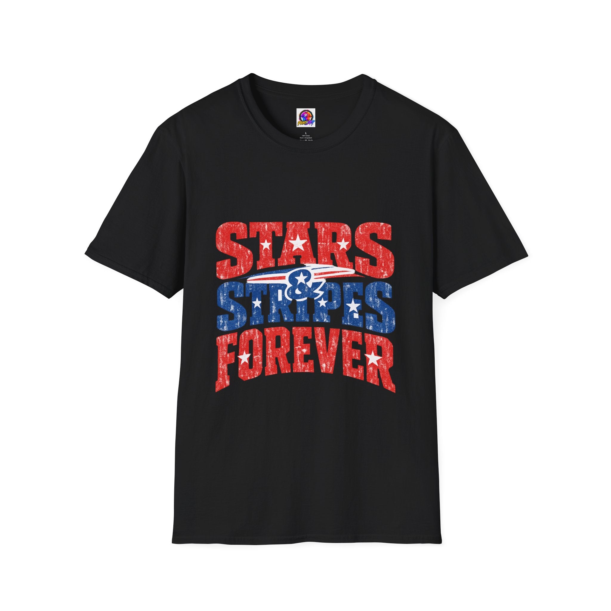 USA Stars & Stripes Forever T-Shirt — Patriotic Red White Blue Graphic Tee