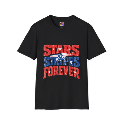 USA Stars & Stripes Forever T-Shirt — Patriotic Red White Blue Graphic Tee