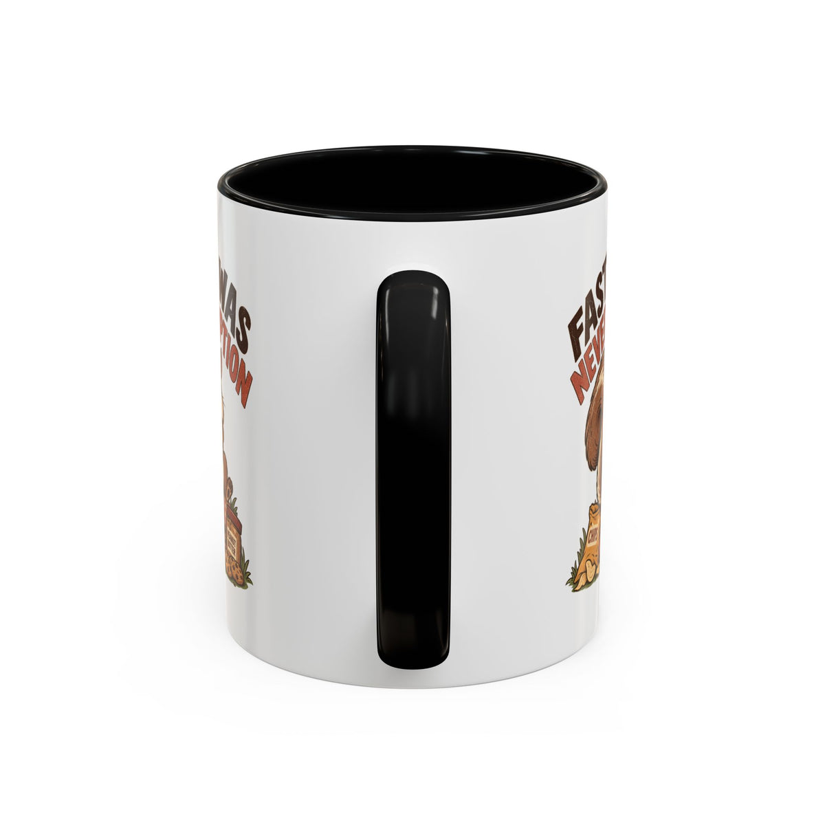 Funny And Witty "Fasting Was Never An Option" Accent Coffee Mug (11, 15oz)